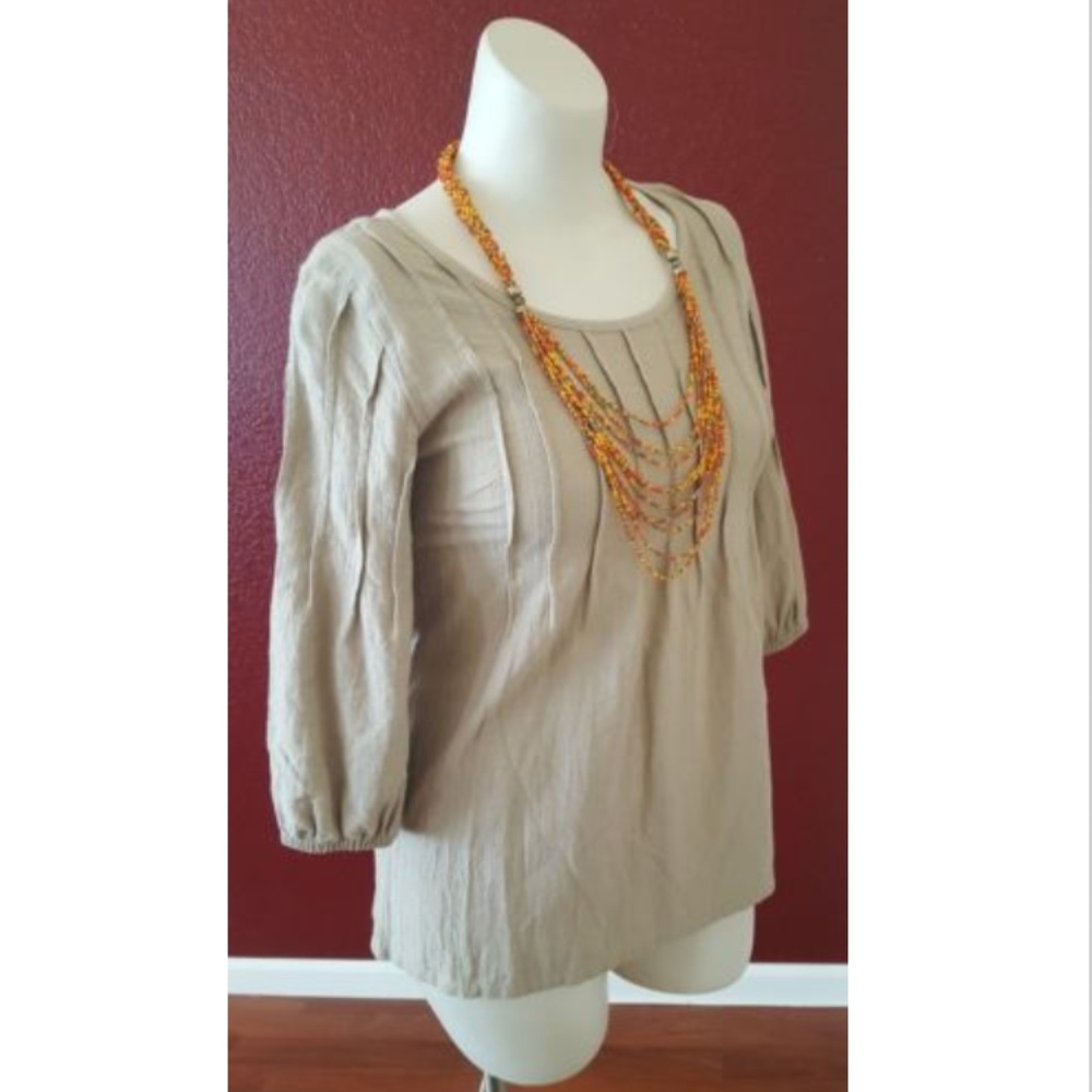 Soft Surroundings 'Pintuck Gauze Pullover Top Size PXS